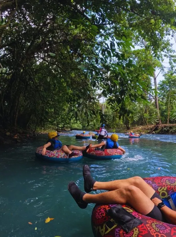 people on tubes in a river